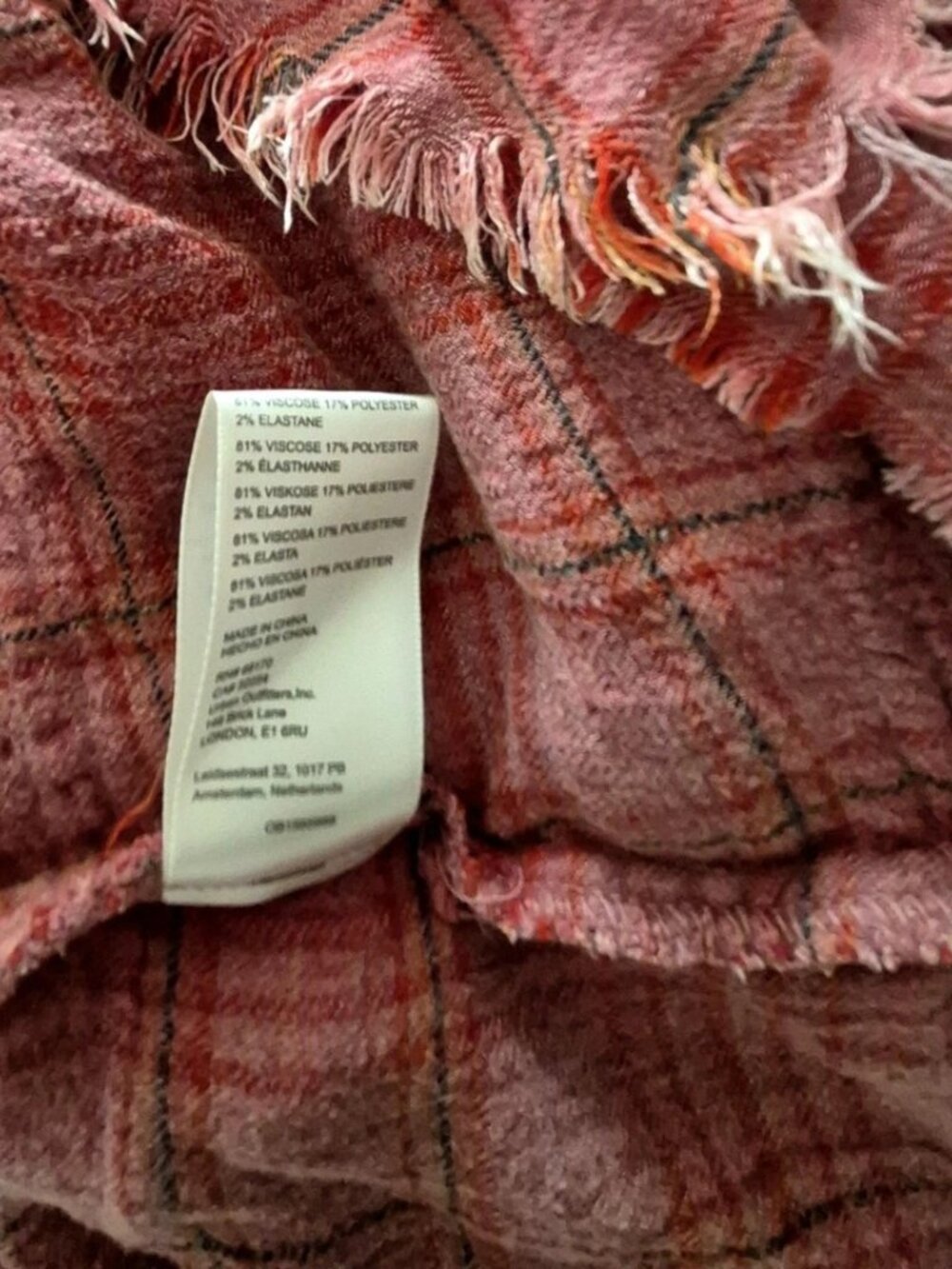 Free People Lily Anne Maxi Dress Plaid Ruffle Hem Back Tie Rose Terracotta XL - Picture 13 of 13